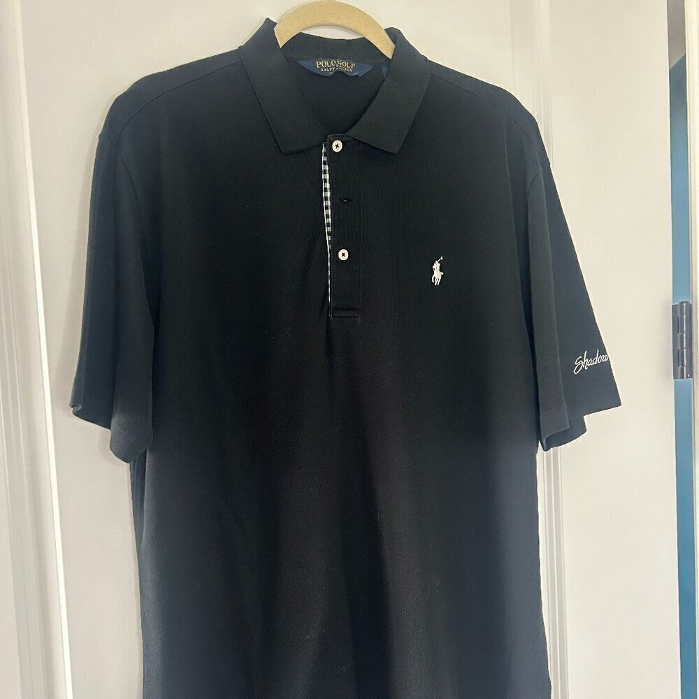 Men's Black Ralph Lauren Performance Polo Golf Shadow Creek Size L NWOT